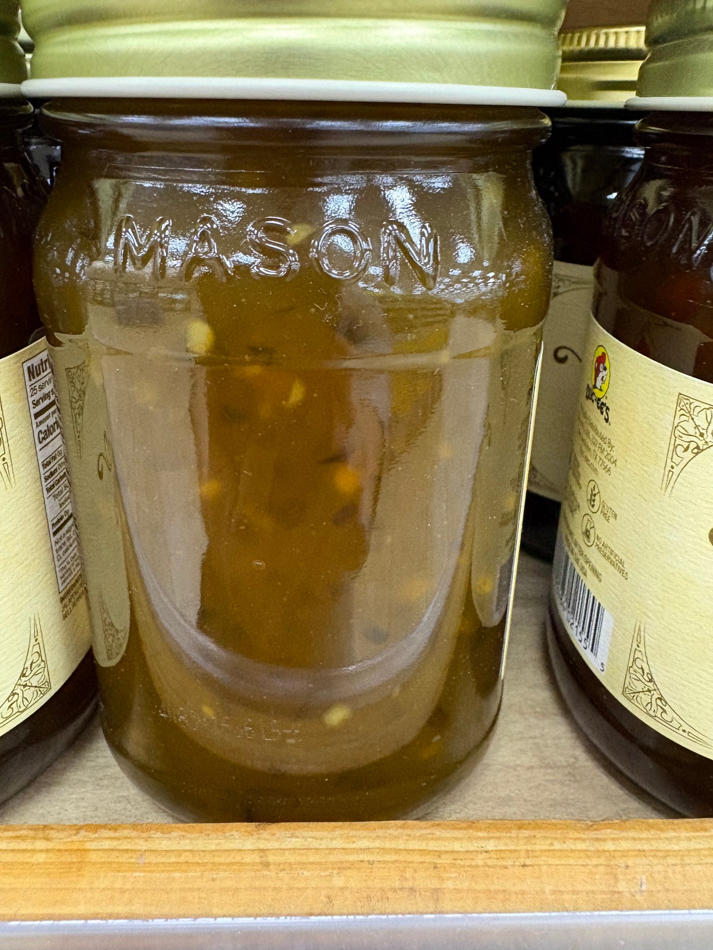 Buc-ees Peach Jalapeño Jelly 17.5oz Glass Jar