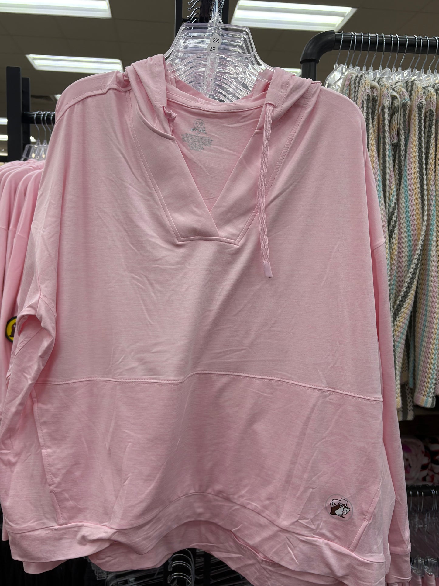 Buc-ee’s Pink Adult Lightweight Hoodie Long Sleeve