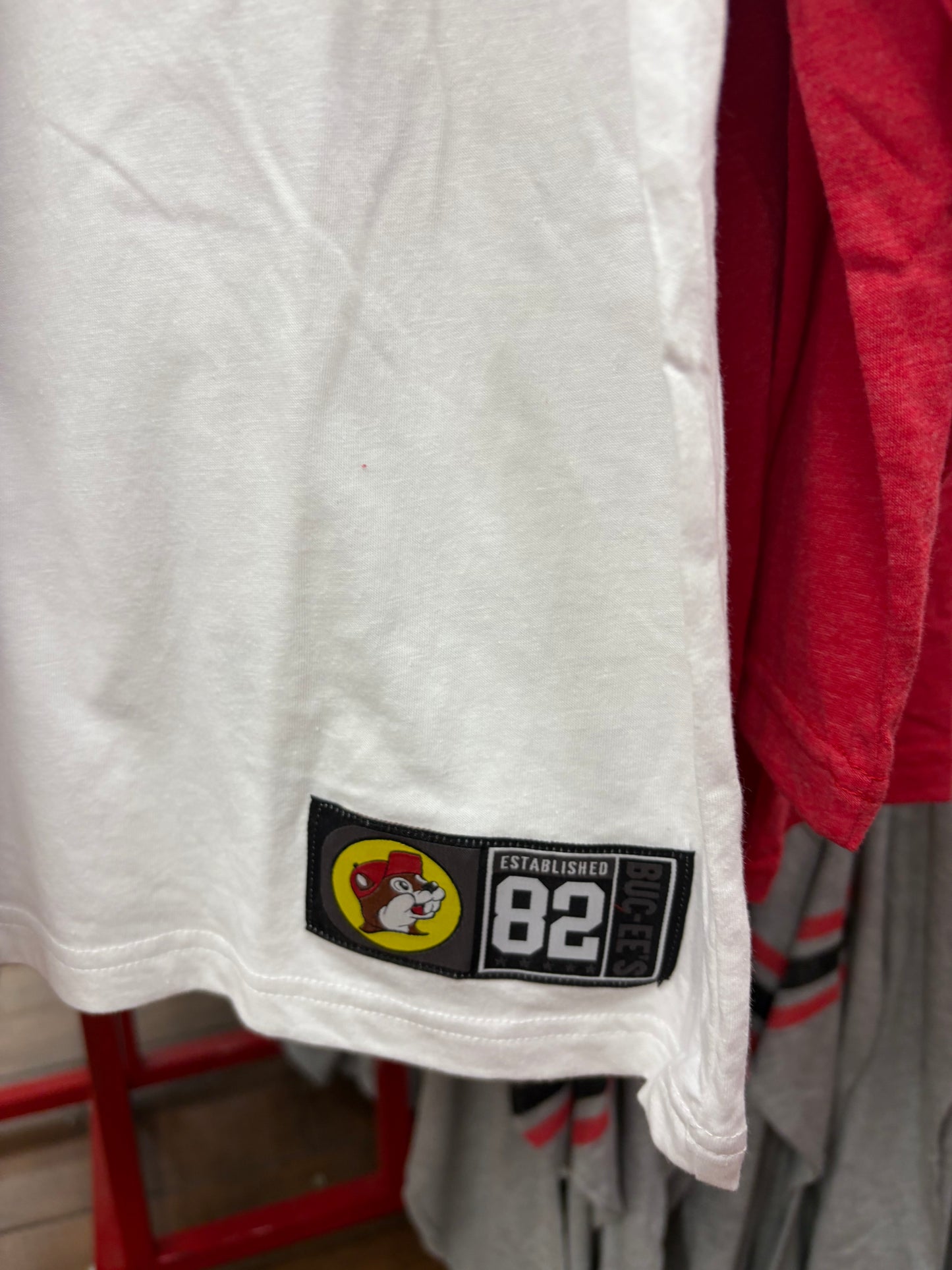 Buc-ee’s Adult Unisex Red and White Jersey