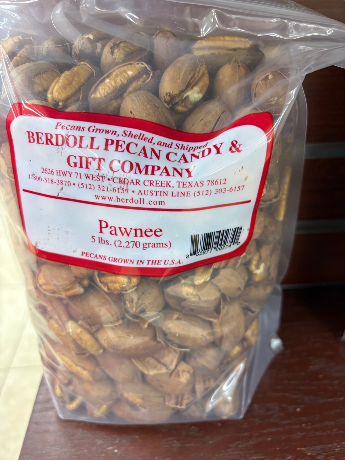 Berdoll Pecan Candy and Gift Company Pawnee Pecans 5lb