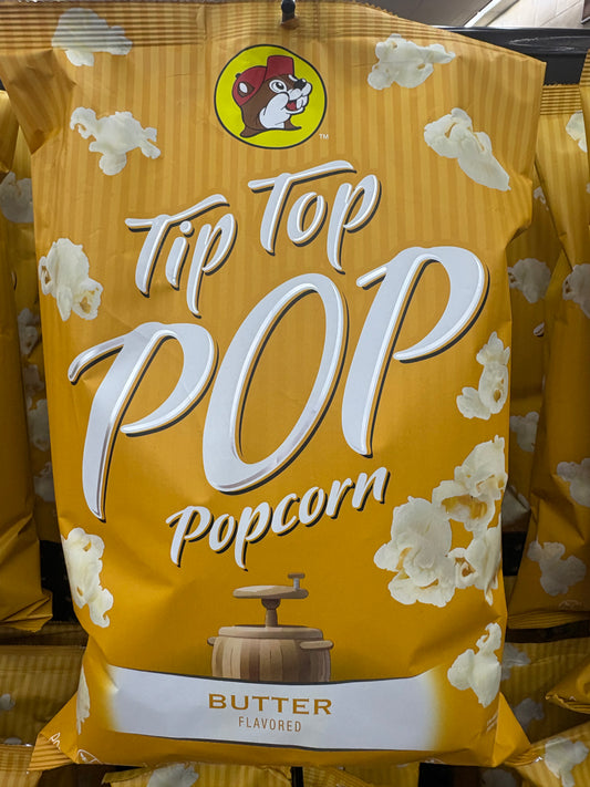 Bucees Tip Top Pop Popcorn Butter Flavor 5 Ounce Bag