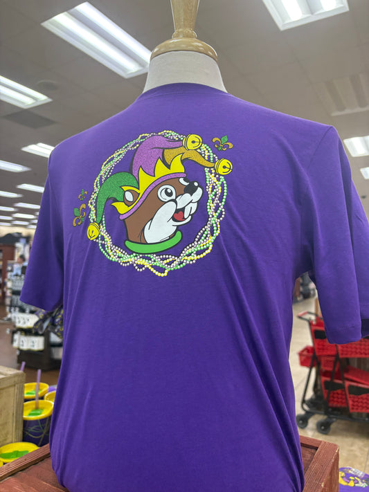 Buc-ee’s 2026 Adult “Let The Good Times Roll” Purple Mardi Gras T-Shirt