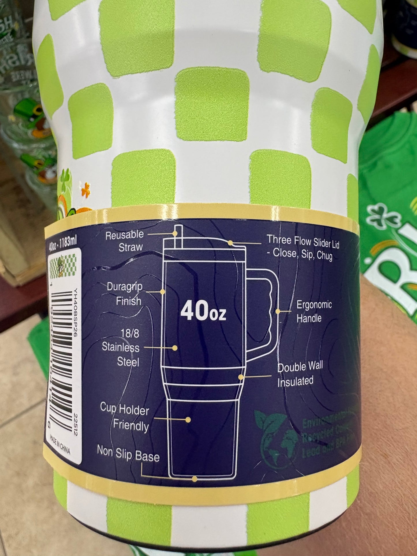 Buc-ee’s 2026 Limited Edition St Patrick’s Day Fit Forty 40oz Stainless Steel Tumbler with Handle