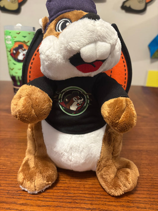 Buc-ee’s 2026 Plush Halloween Beaver with Batwings, T-shirt and Cap