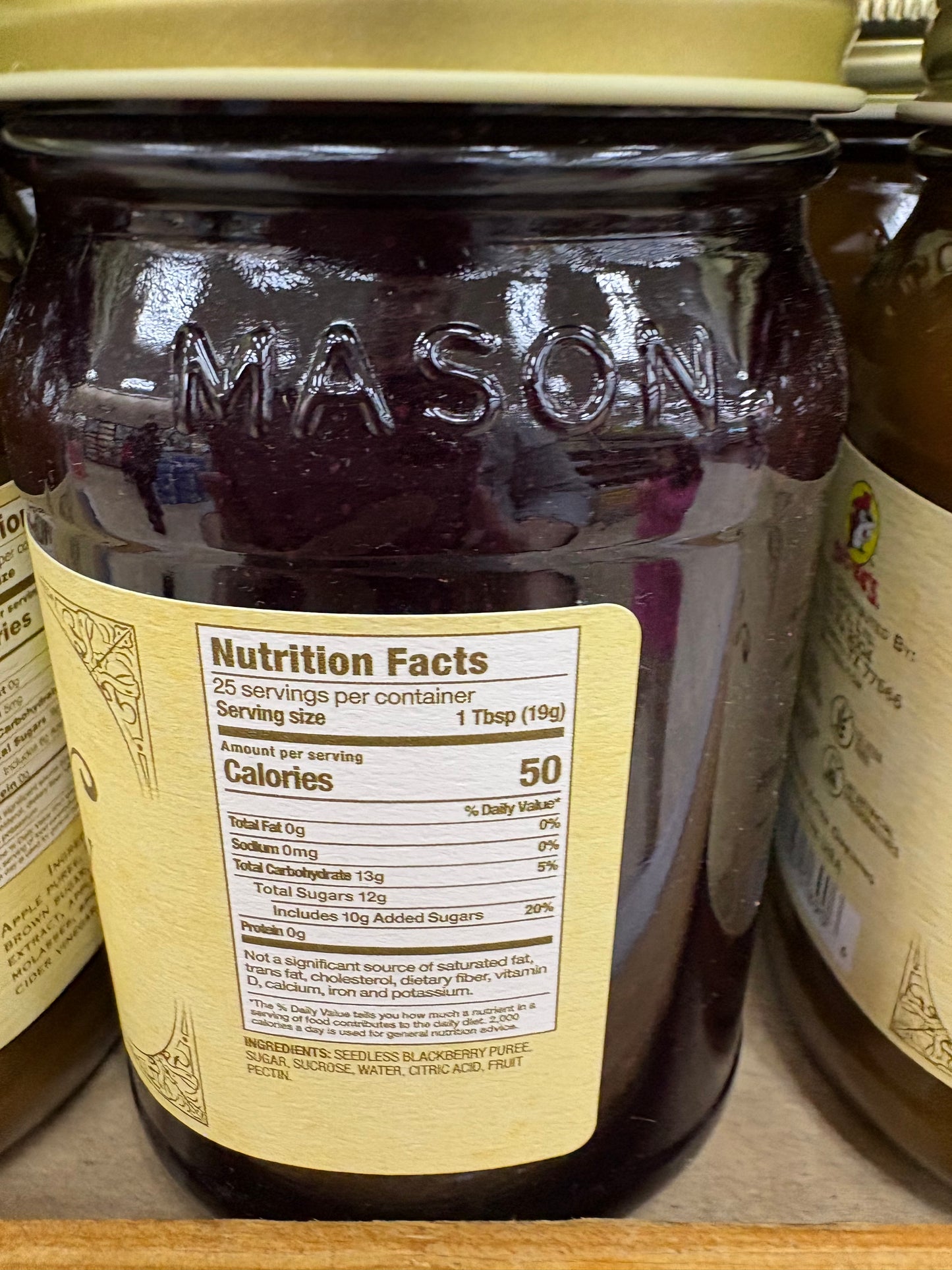 Buc-ees Blackberry Jam 17.5oz Glass Jar