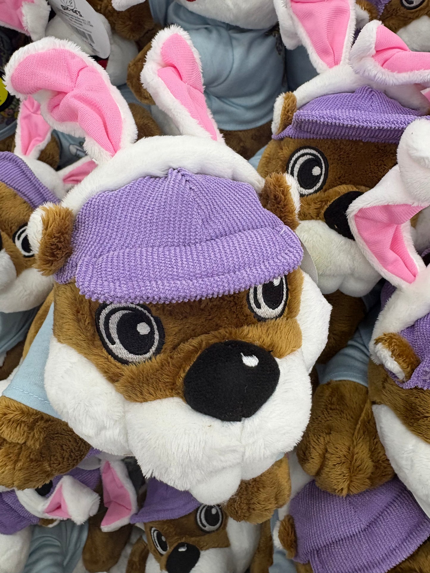 Buc-ee’s 2026 Limited Edition Easter Plush Buc-ee Beaver in T-Shirt, Visor, Bunny Ears, Slippers