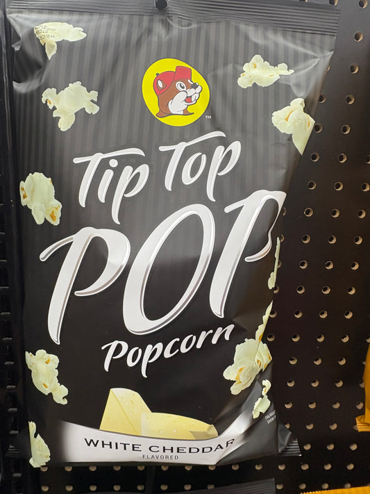 Bucees Tip Top Pop Popcorn White Cheddar 5 Ounce Bag