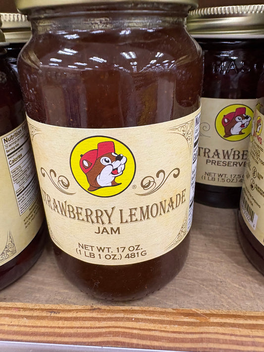 Buc-ee’s Strawberry Lemonade Jam 17oz Glass Jar