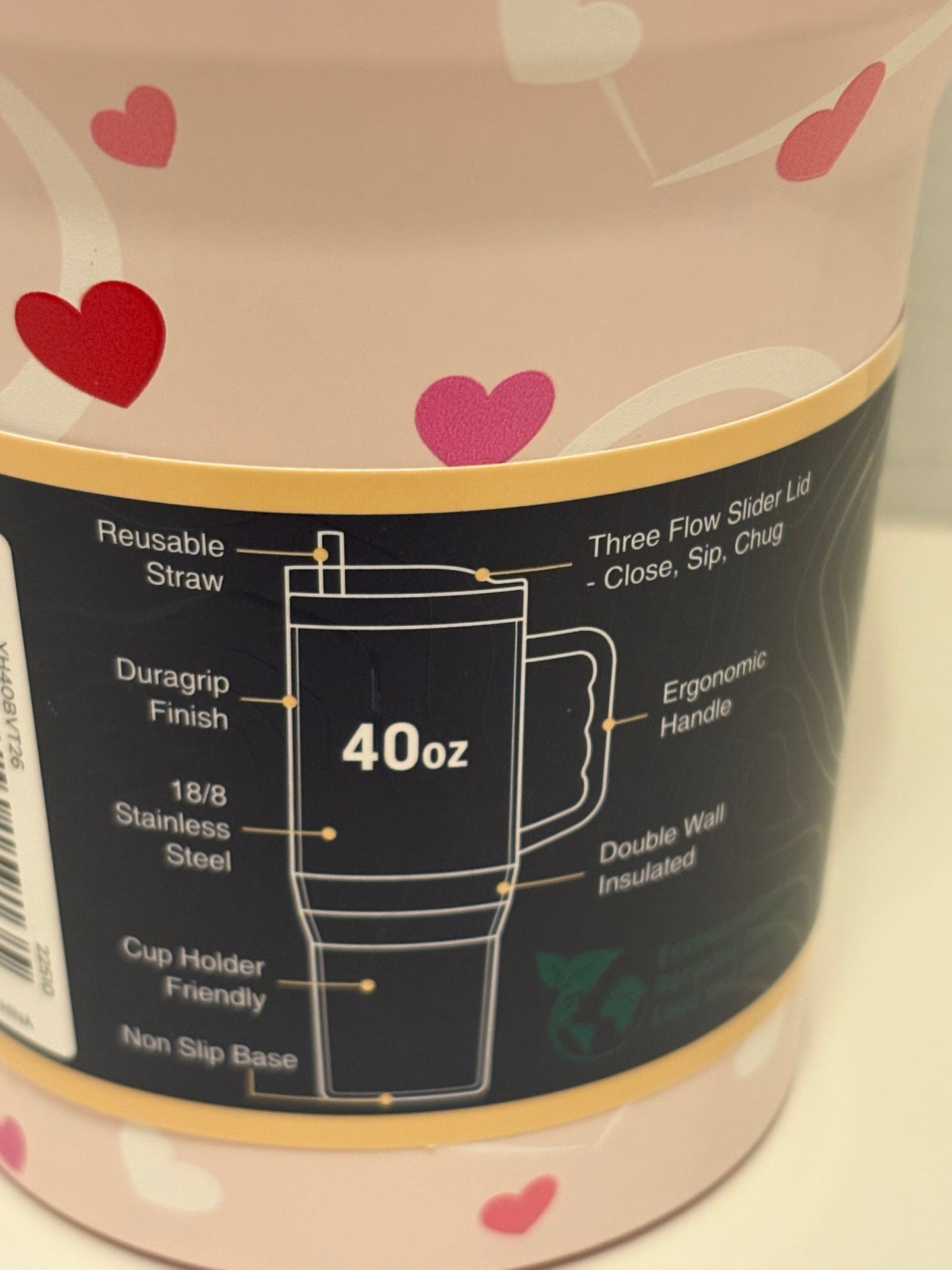 Buc-ee’s Valentine 2026 I’m a Sucker for Buc-ee’s” 40oz Tumbler with Lid and Straw