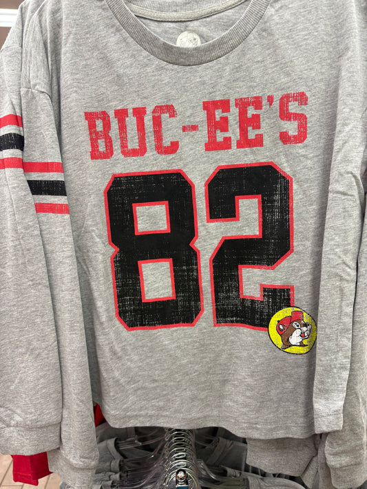 Buc-ee’s Adult Long Sleeve Gray Game Jersey