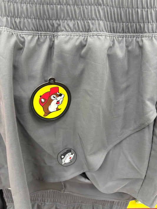 Buc-ees Adult Gray Jogging Shorts with Beaver Logo in Size Small-XXXLarge