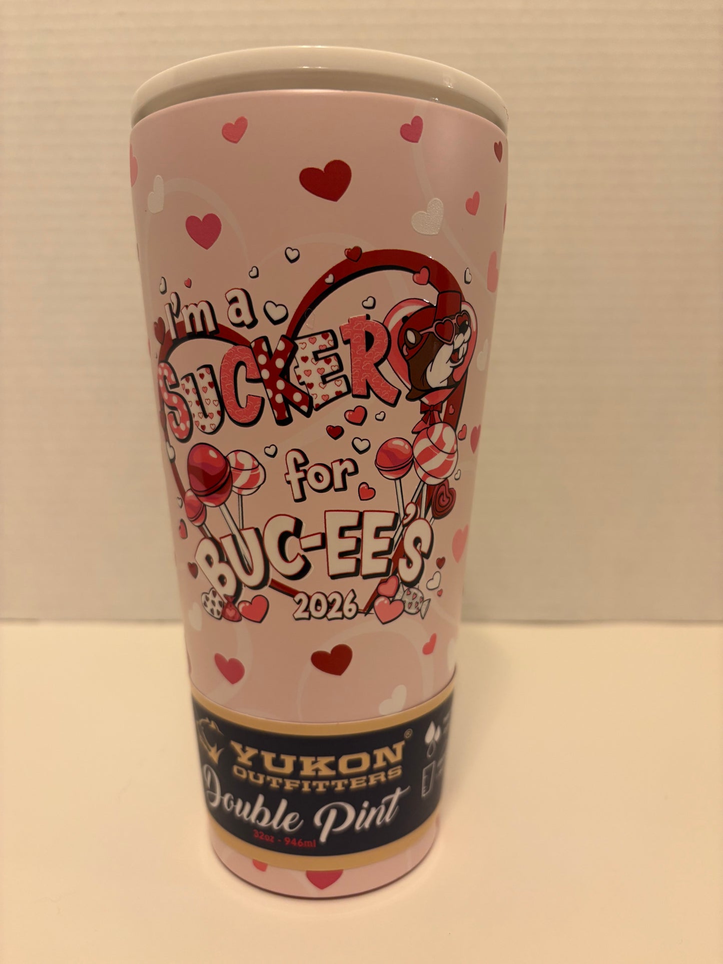 Buc-ee’s Valentine 2026 “I’m a Sucker for Buc-ee’s” 32oz Tumbler with Lid