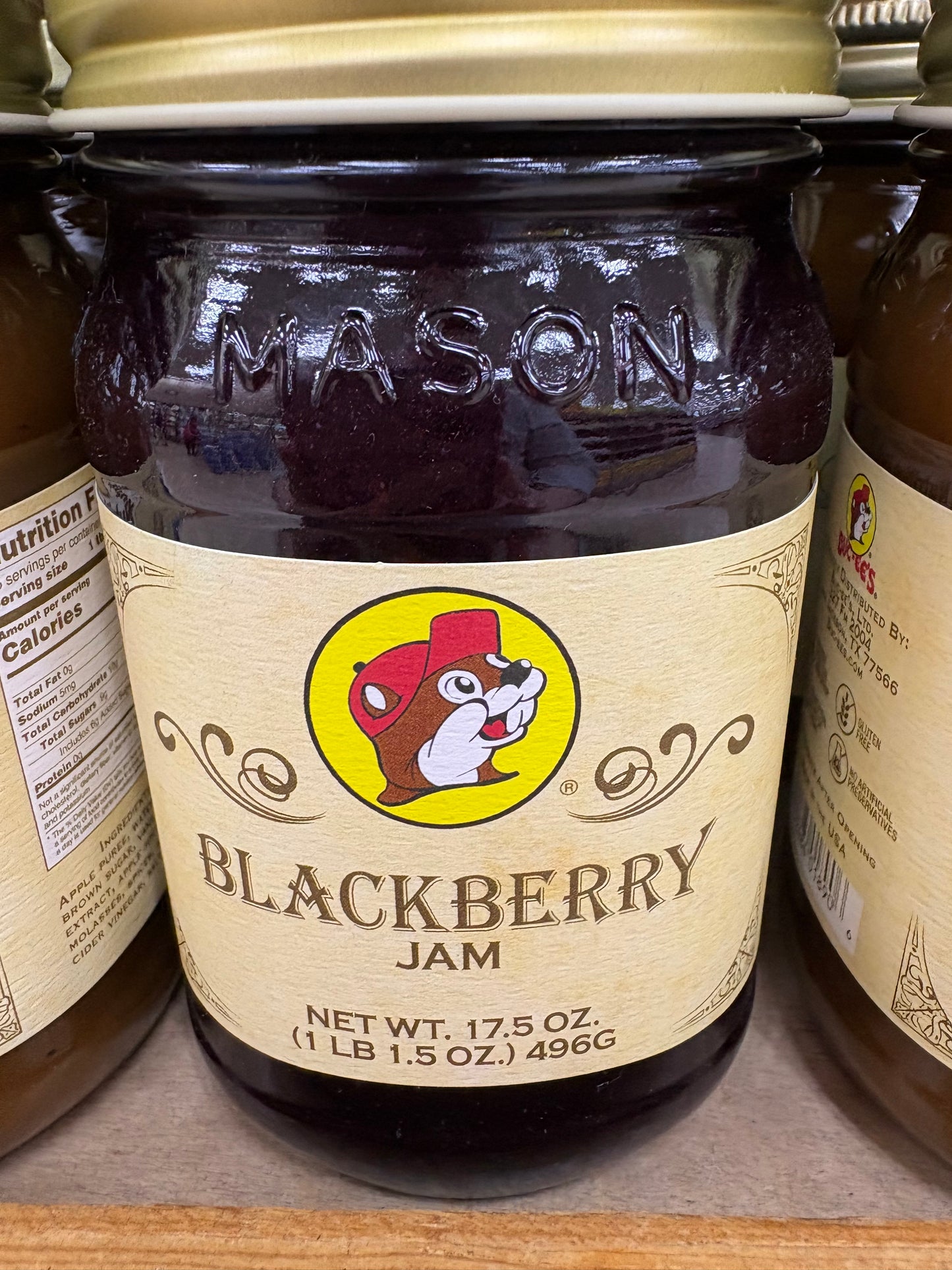 Buc-ees Blackberry Jam 17.5oz Glass Jar