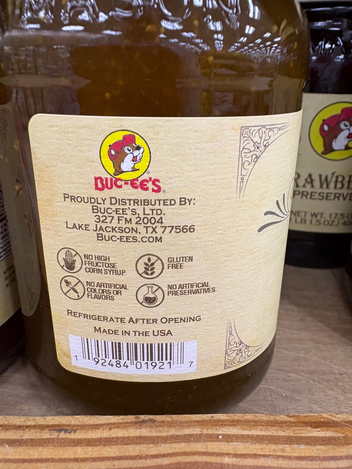 Buc-ees Fig Preserves 17.5oz Glass Jar