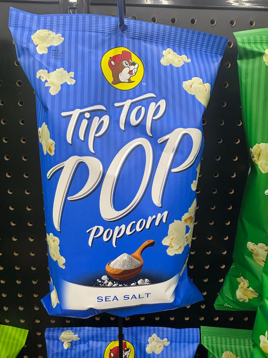 Bucees Tip Top Pop Popcorn Sea Salt Flavor