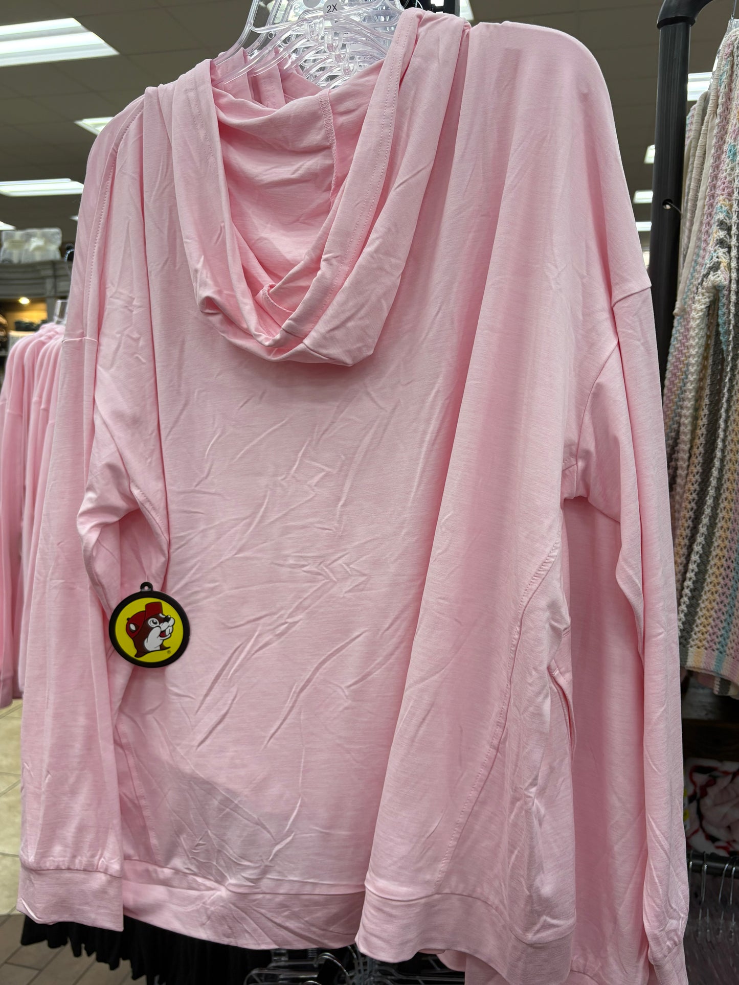 Buc-ee’s Pink Adult Lightweight Hoodie Long Sleeve