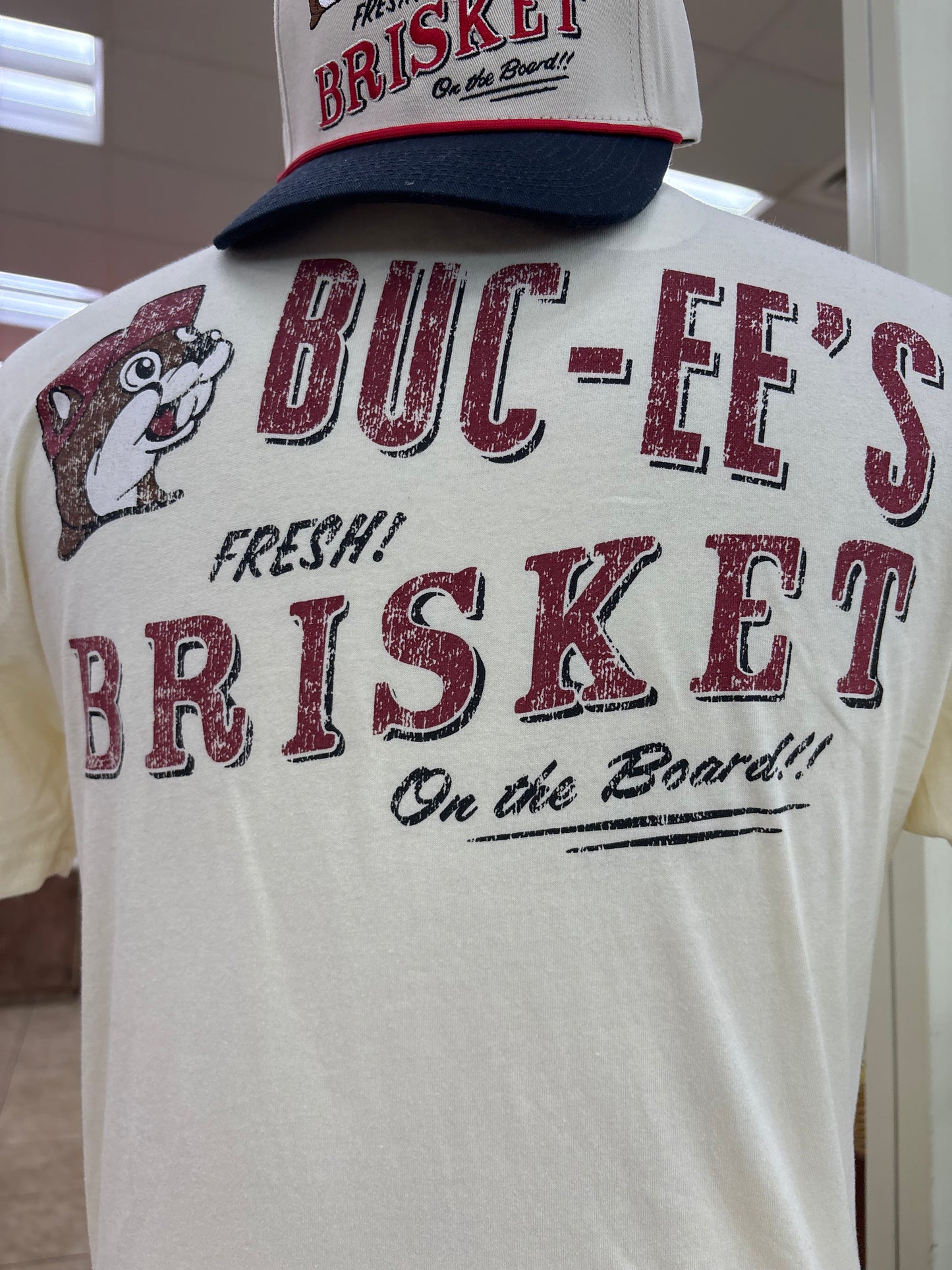Buc-ee’s Adult “Buc-ee’s Brisket” Khaki T-shirt