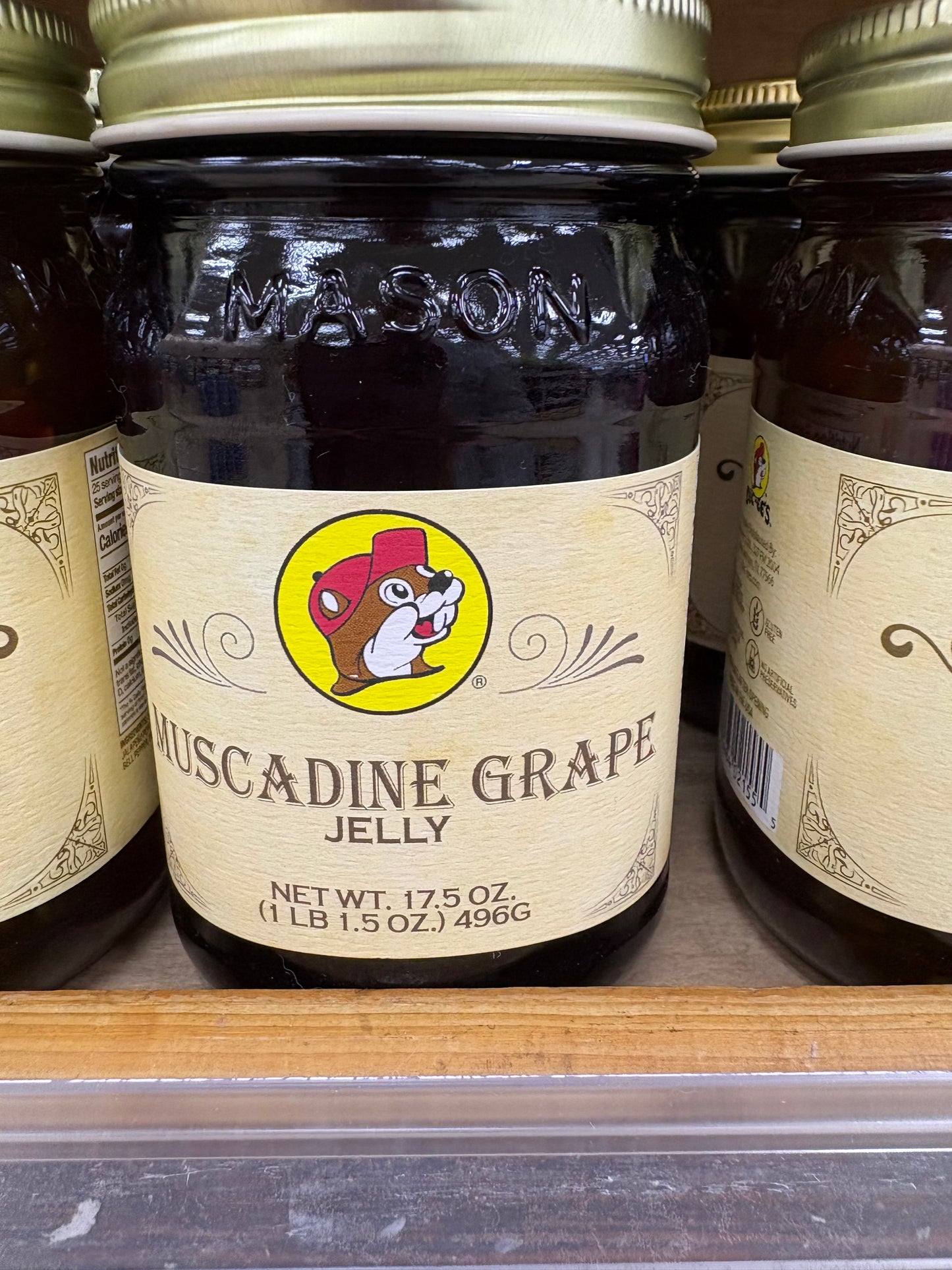 Buc-ee’s Muscadine Grape Jelly 17.5oz Glass Jar