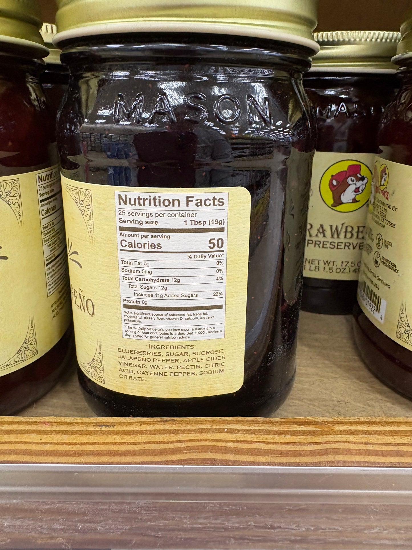 Blueberry Jalapeño Jam 17.5oz Glass Jar