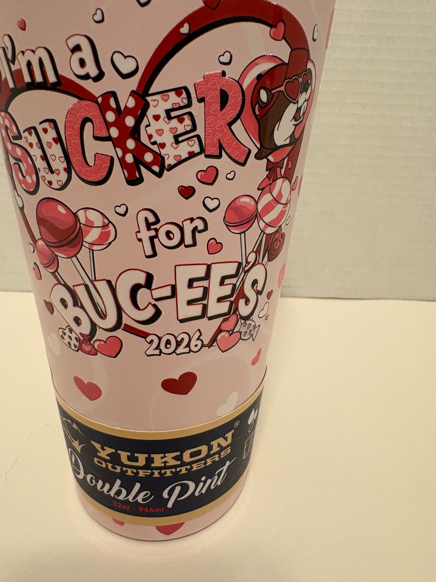 Buc-ee’s Valentine 2026 “I’m a Sucker for Buc-ee’s” 32oz Tumbler with Lid